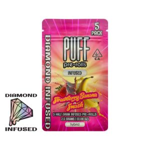 PUFF Strawberry Banana Smash – Infused – 5 pack [2.5g]