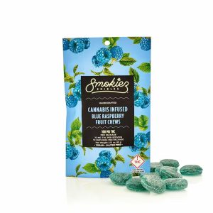 Smokiez Edibles Blue Raspberry Fruit Chews, 100 mg