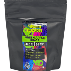 Green Privilege Green Apple Rings 420 MG