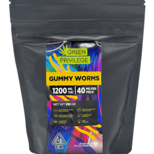 Green Privilege Gummy Worms 1200 MG 🔍