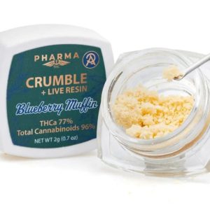 PharmaTHC THCa Live Resin Crumble – Blueberry Muffin (2 grams)